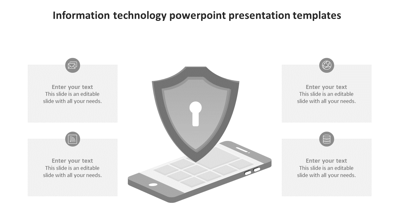 information technology powerpoint presentation templates-grey